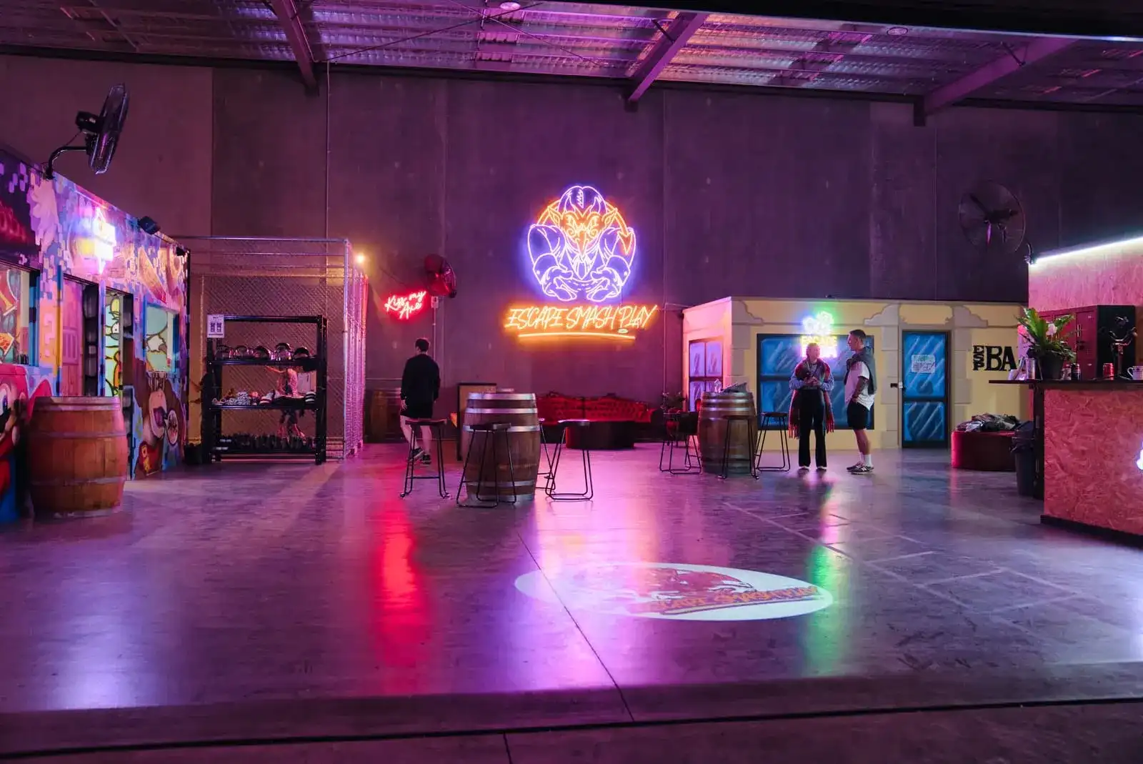 Inside Escape Smash Play Geelong's lounge area